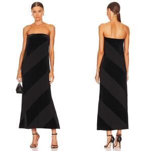 Norma Kamali Spiral Strapless Dress Black